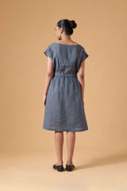 Quiet Shape Dress - Slate Blue