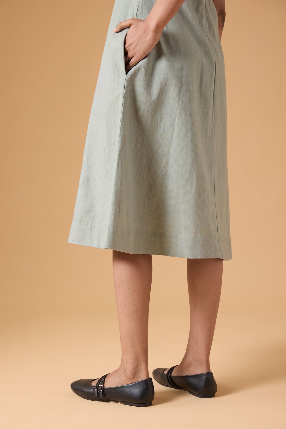 Linear Form Dress - Soft Sage