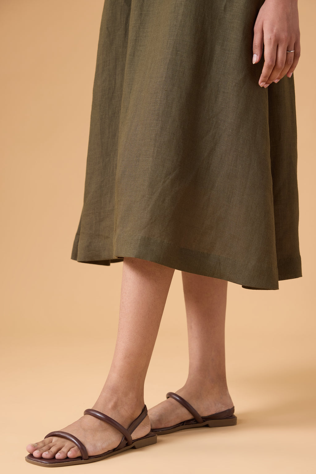 Quiet Structure Dress - Forest Olive