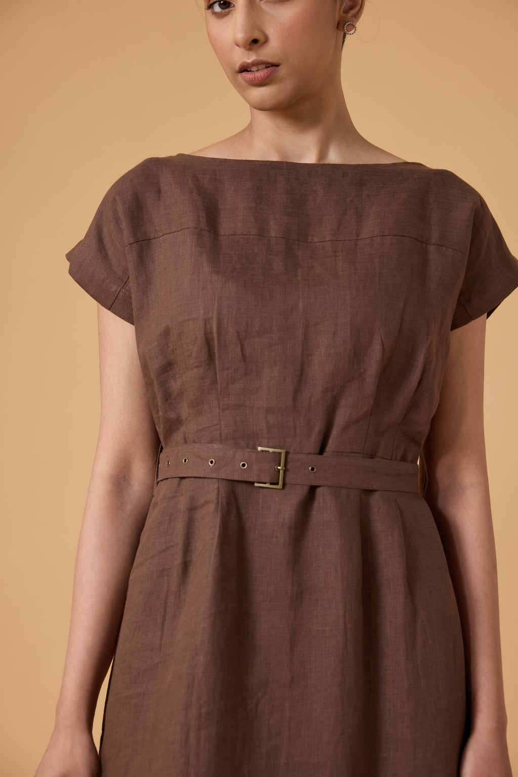 Quiet Shape Dress - Cocoa Earth