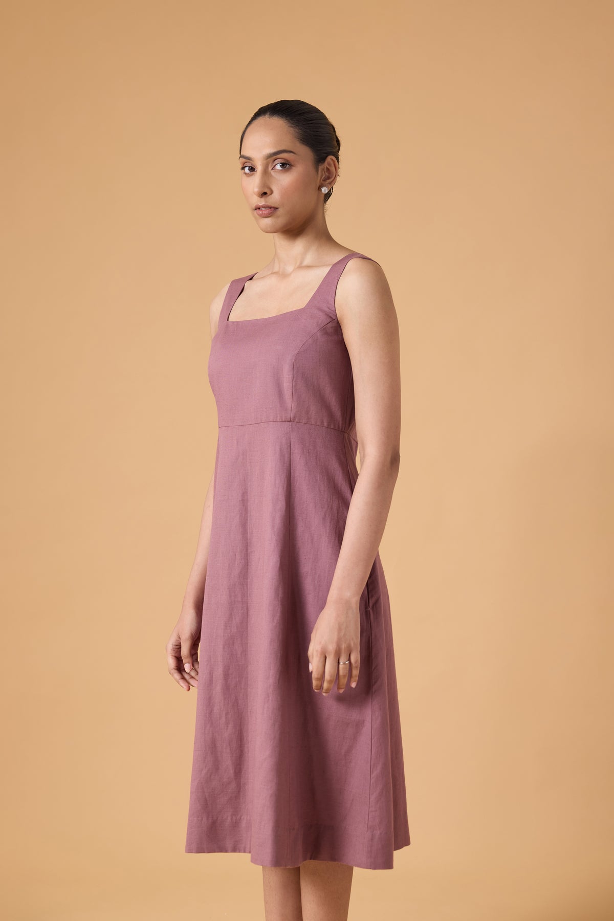 Linear Form Dress - Dust Mauve