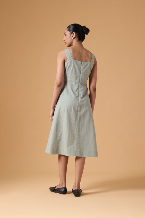 Linear Form Dress – Soft Sage