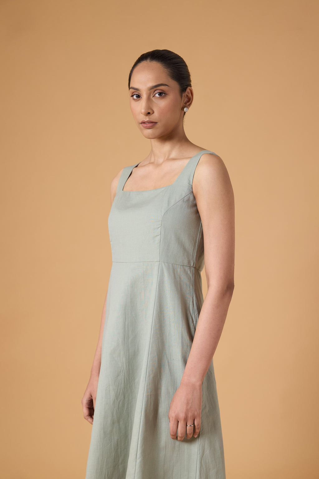 Linear Form Dress – Soft Sage