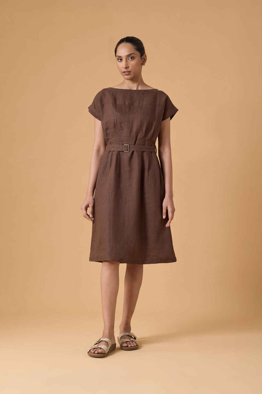 Quiet Shape Dress - Cocoa Earth