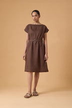 Quiet Shape Dress - Cocoa Earth