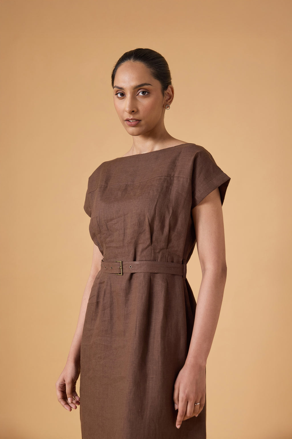 Quiet Shape Dress - Cocoa Earth