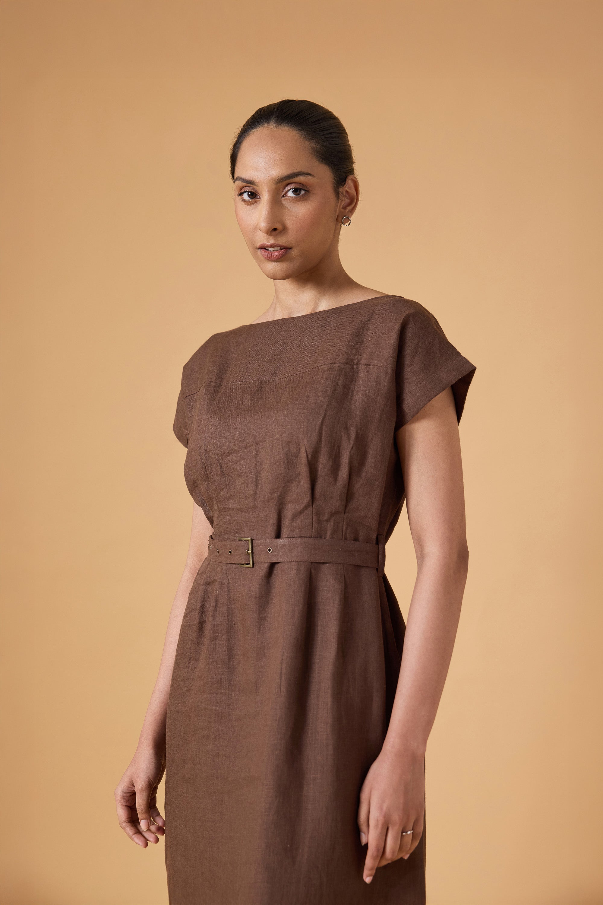 Quiet Shape Dress - Cocoa Earth