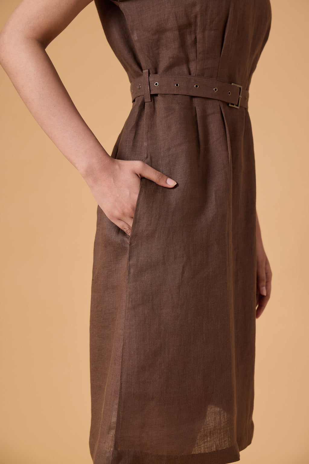 Quiet Shape Dress - Cocoa Earth