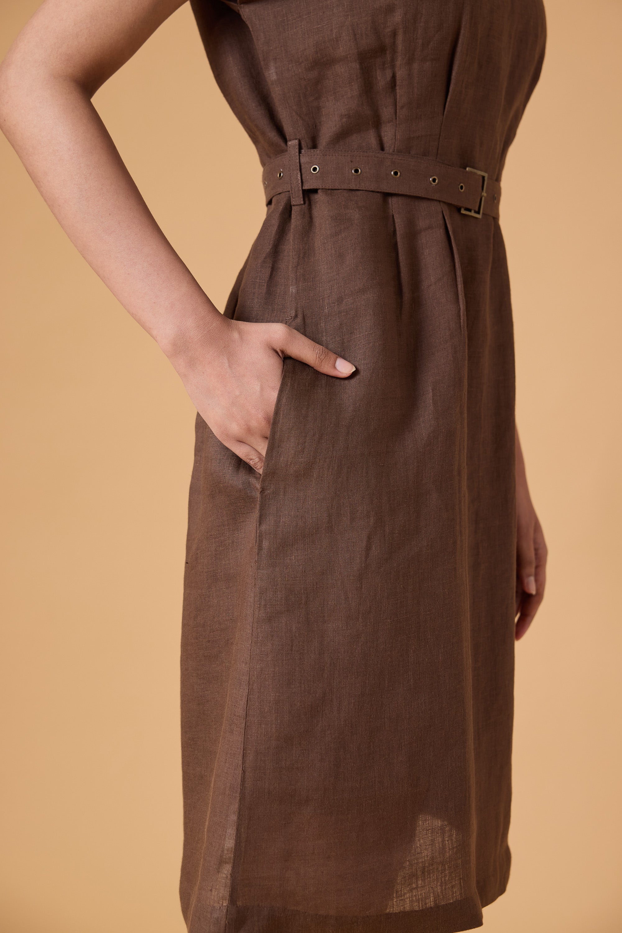 Quiet Shape Dress - Cocoa Earth