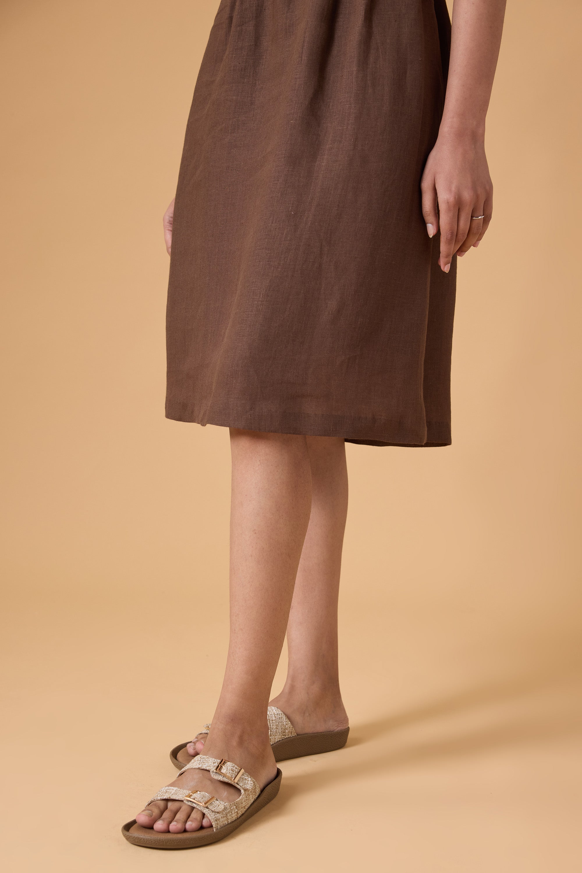 Quiet Shape Dress - Cocoa Earth