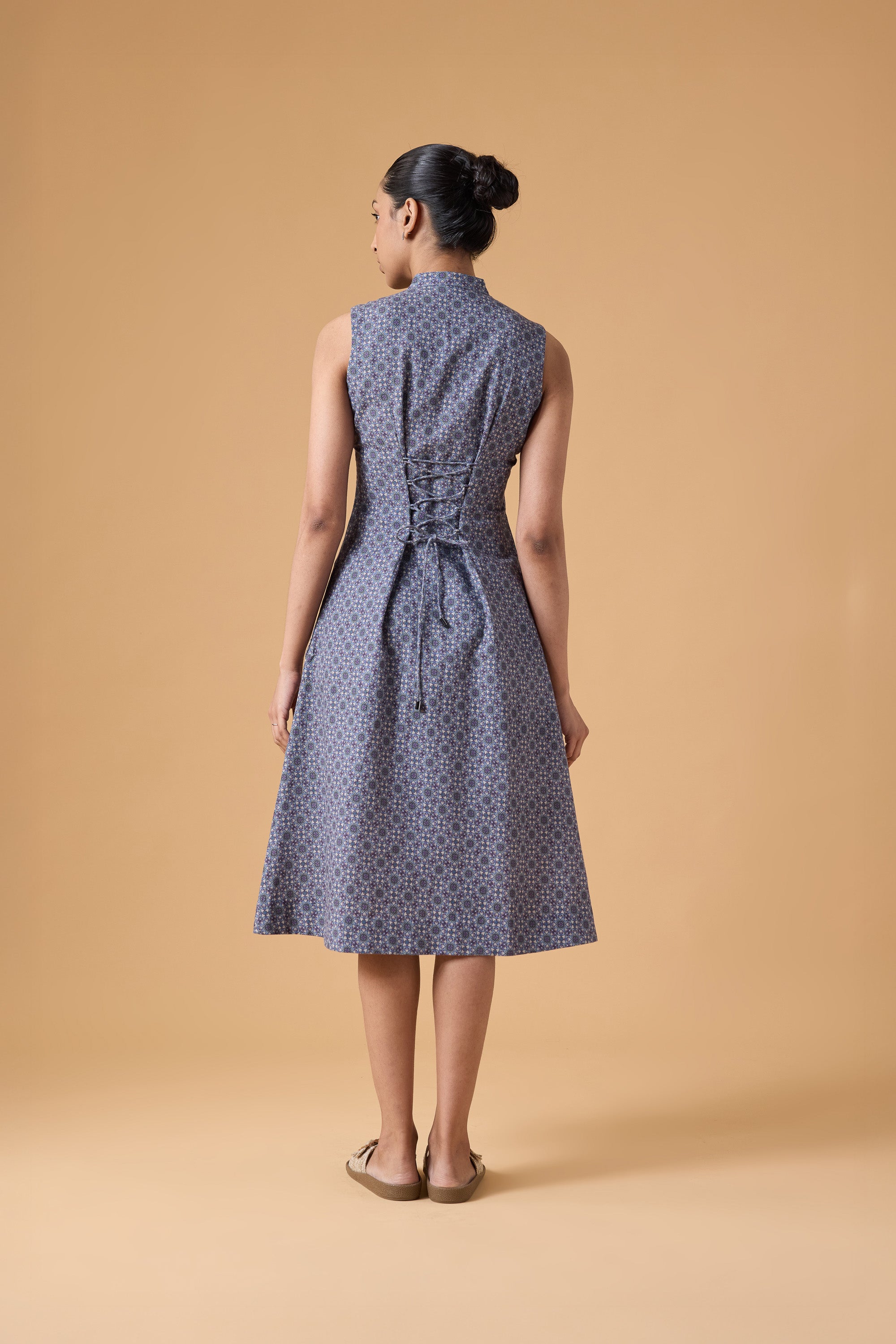 Quiet Line Dress - Indigo Mist