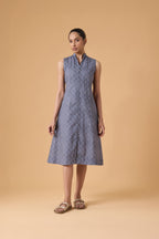 Quiet Line Dress - Indigo Mist