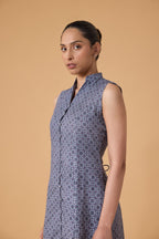 Quiet Line Dress - Indigo Mist