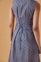 Quiet Line Dress - Indigo Mist