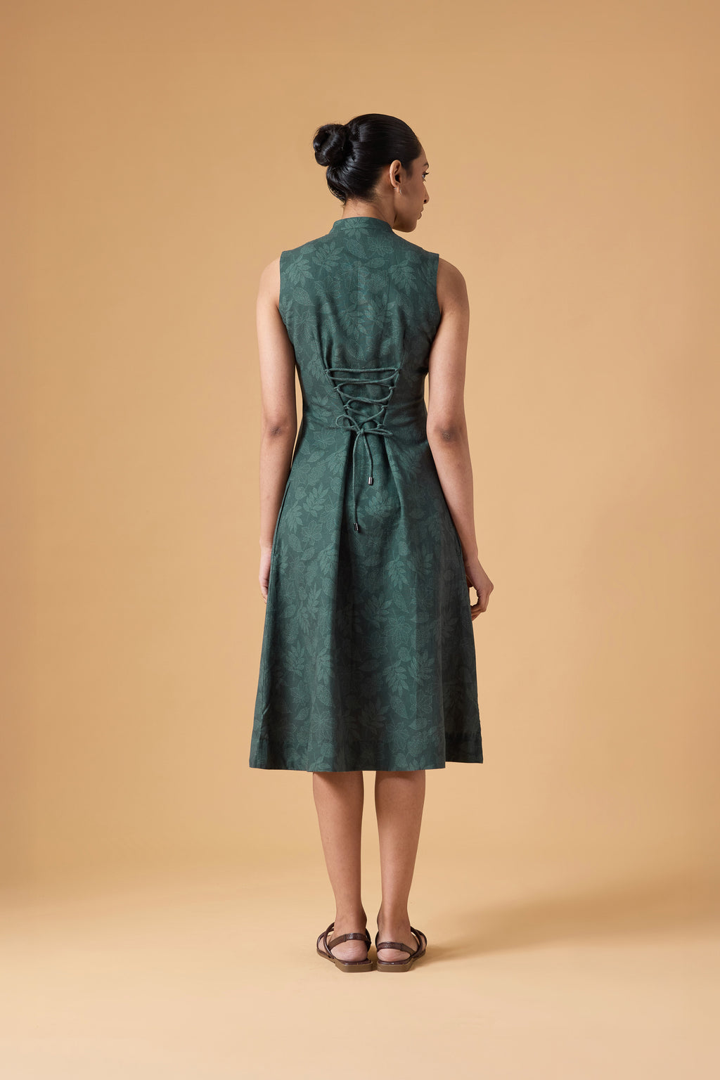 Quiet Line Dress - Forest Slate