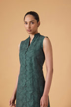 Quiet Line Dress - Forest Slate
