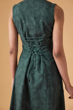 Quiet Line Dress - Forest Slate