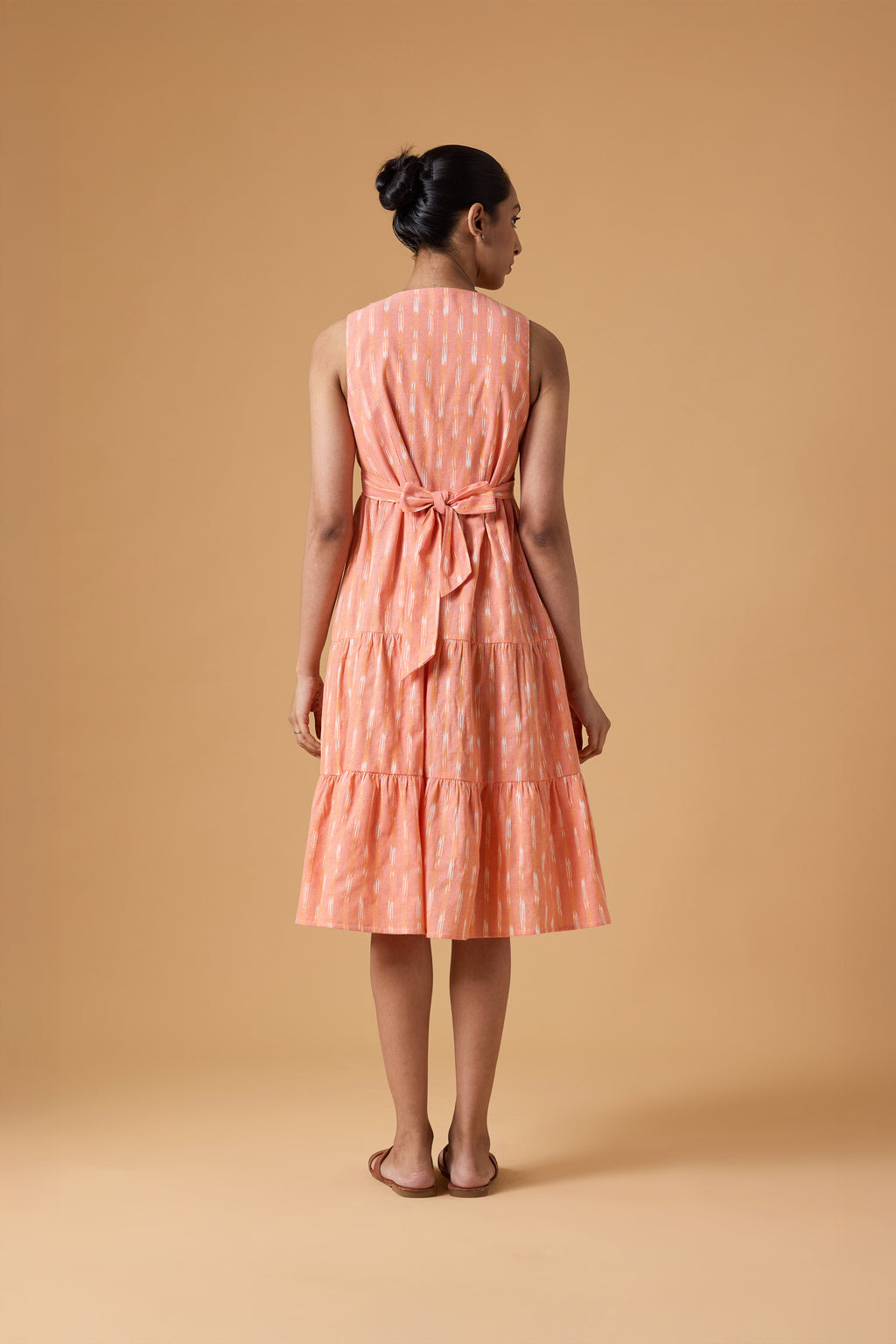 Quiet Motion Dress - Clay Coral