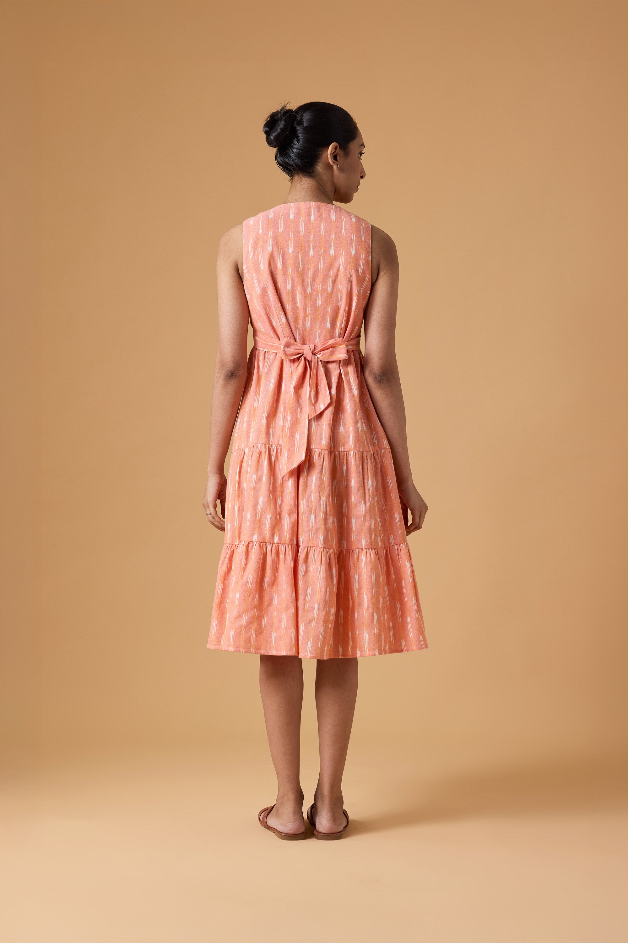 Quiet Motion Dress - Clay Coral