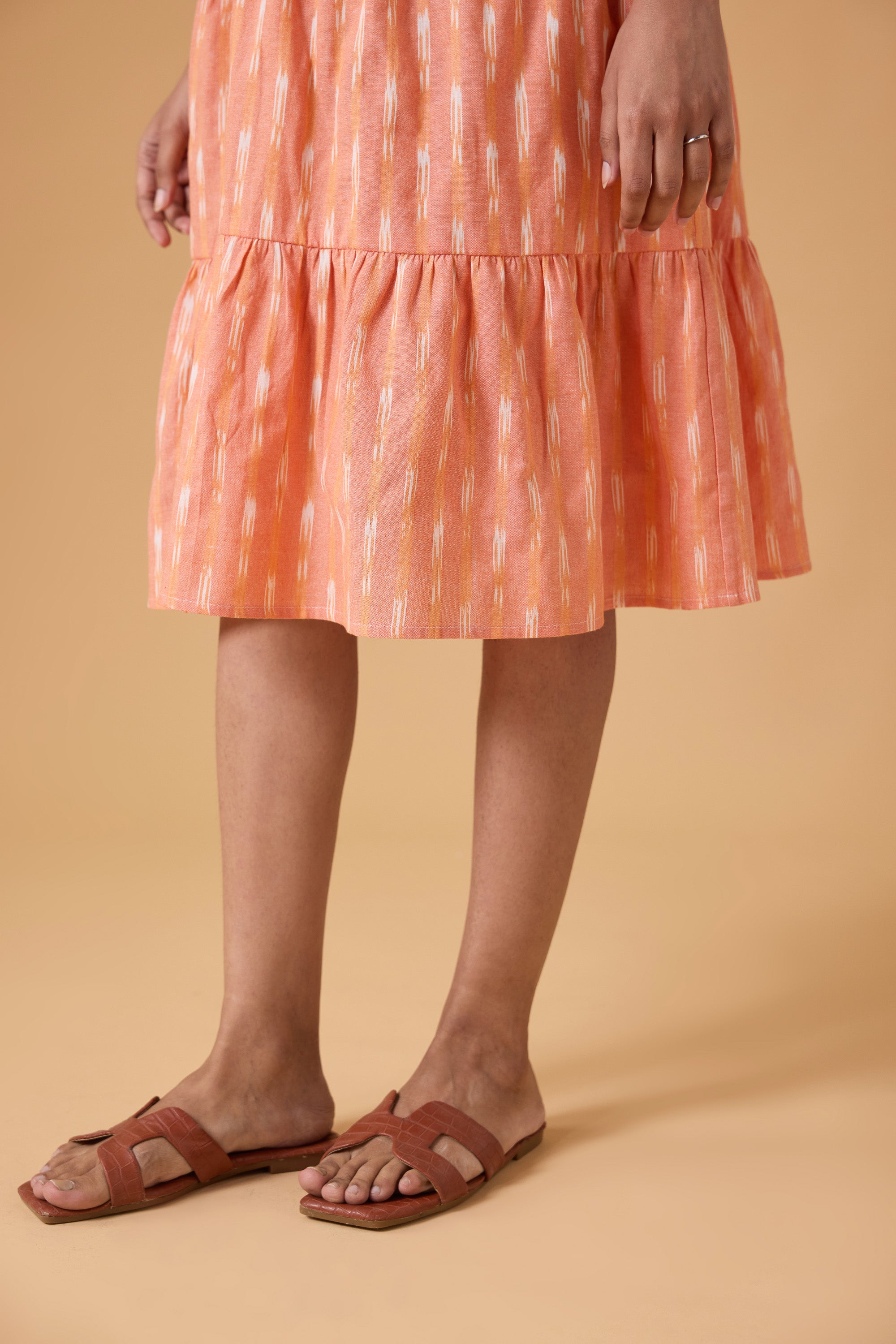 Quiet Motion Dress - Clay Coral