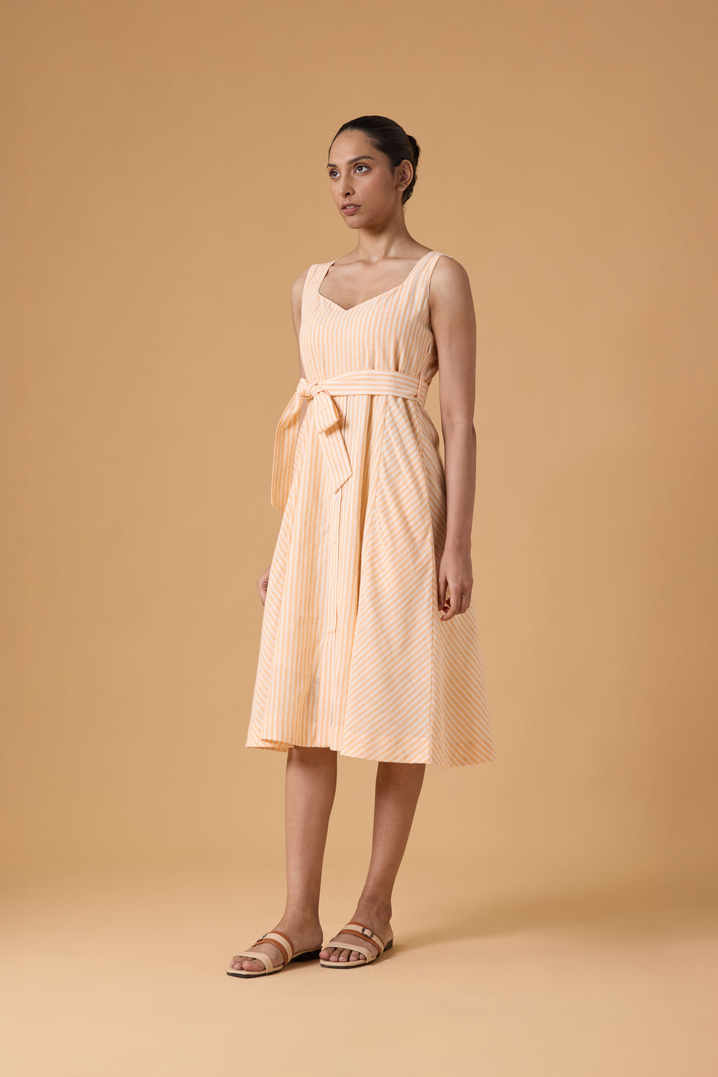 Tide Line Dress - Apricot Mist