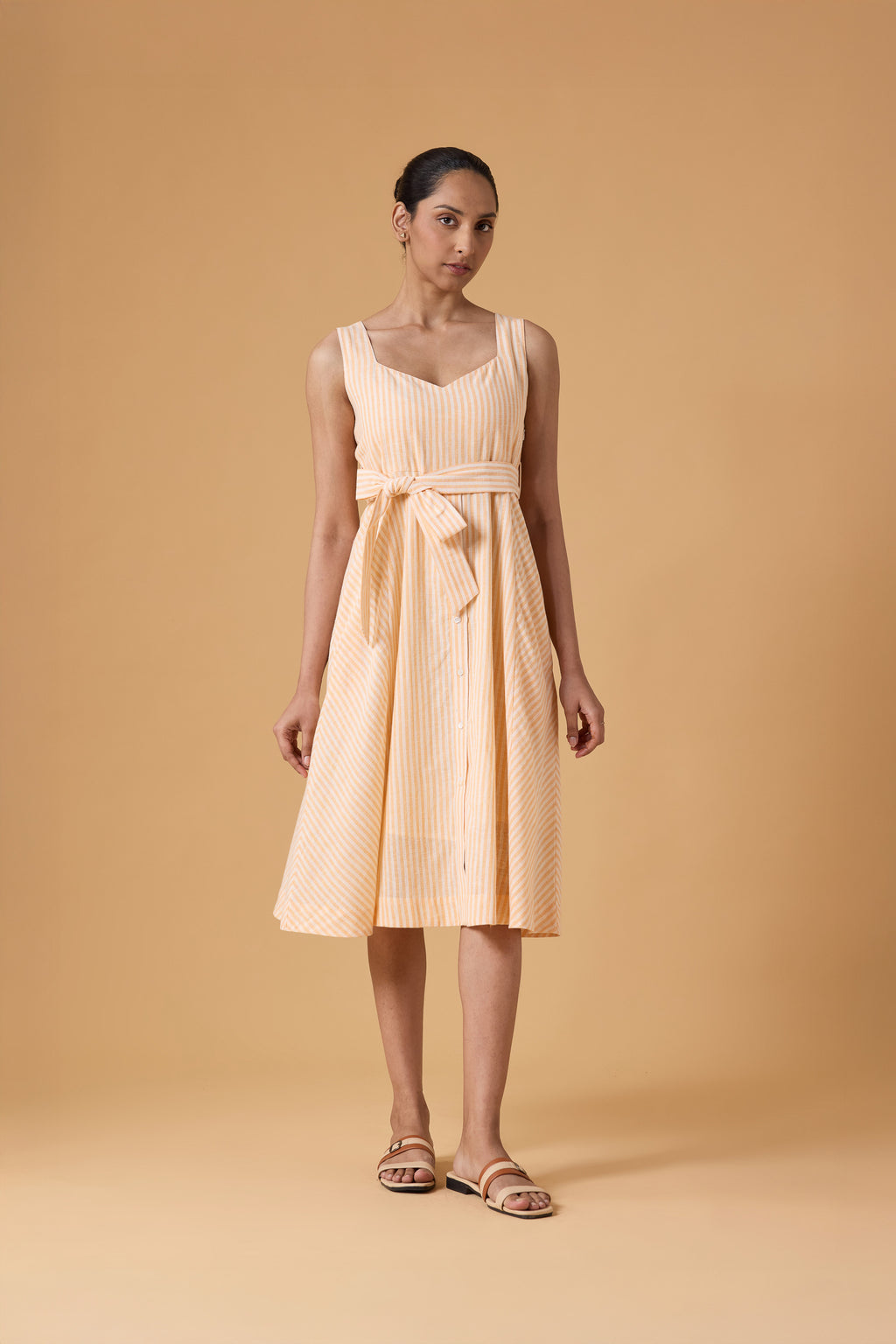 Tide Line Dress - Apricot Mist