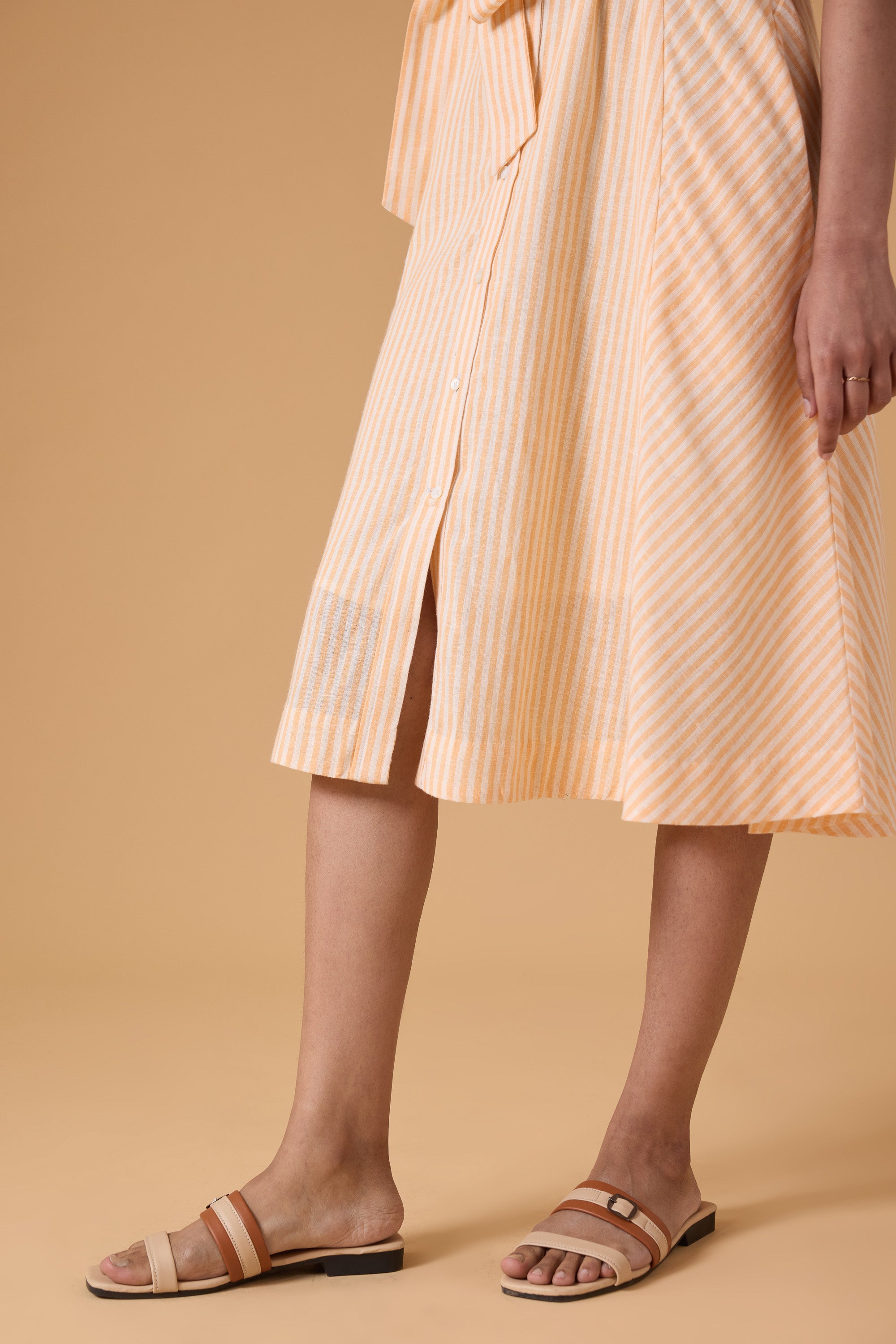 Tide Line Dress - Apricot Mist