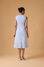 Tide Line Dress - Sky Current