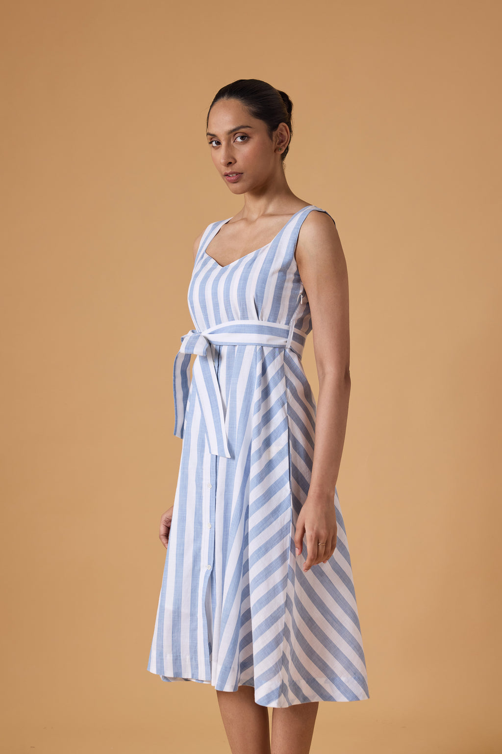 Tide Line Dress - Sky Current