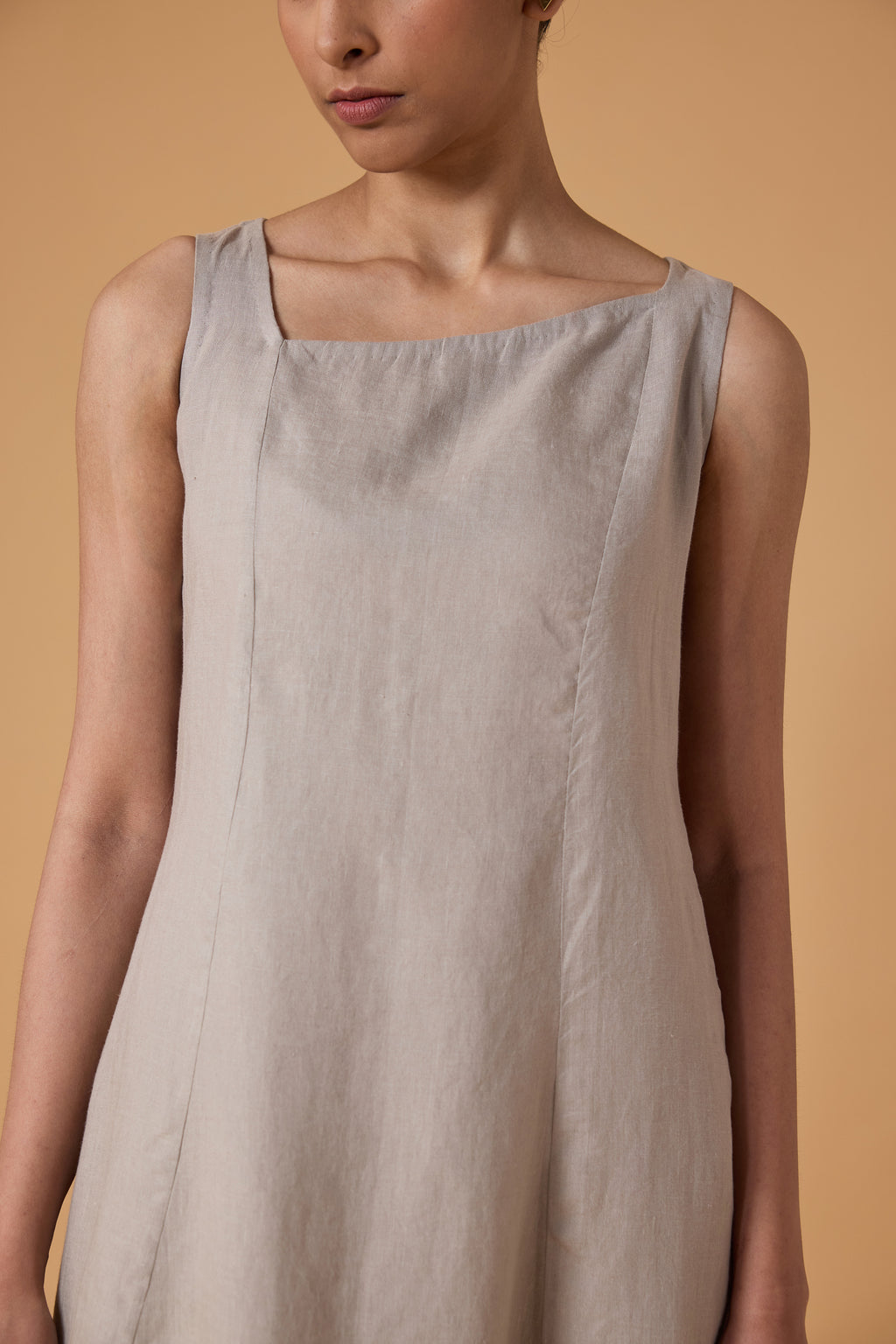 Horizon Line Linen Dress