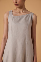 Horizon Line Linen Dress