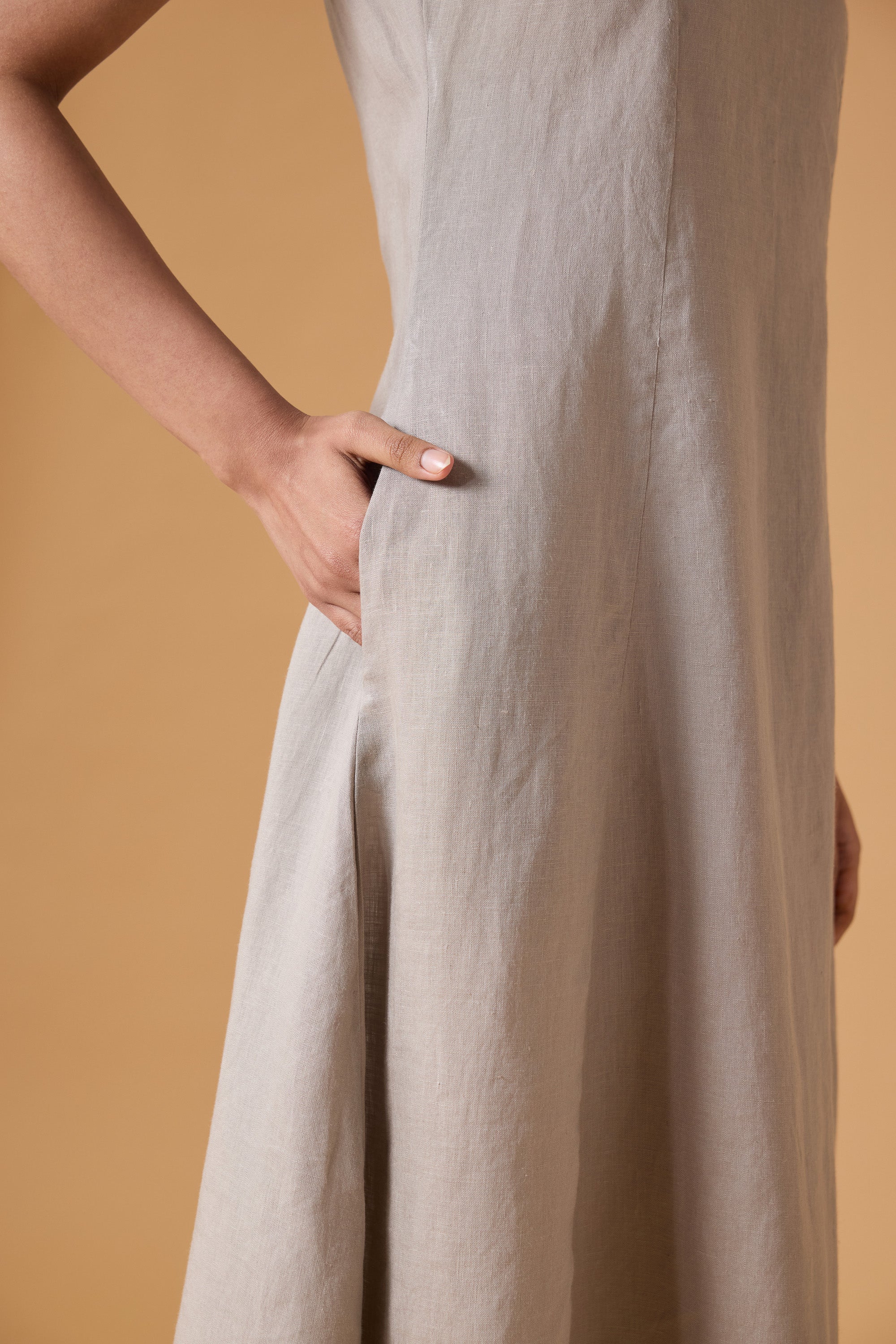 Horizon Line Linen Dress